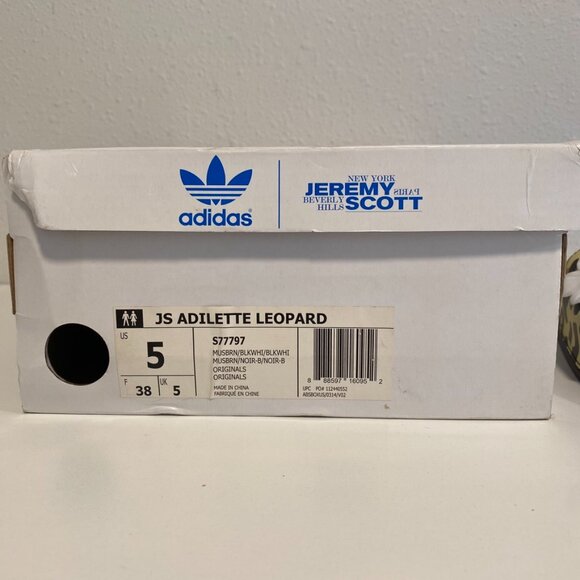 JEREMY SCOTT X ADIDAS Adilette Leopard And Floral Slide - Picture 4 of 5